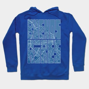 Buenos Aires, Argentina City Map Typography - Blueprint Hoodie